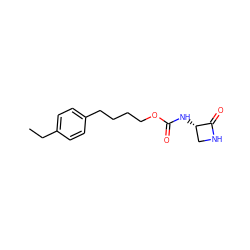 CCc1ccc(CCCCOC(=O)N[C@H]2CNC2=O)cc1 ZINC000219524957