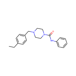 CCc1ccc(CN2CCN(C(=O)Nc3ccccc3)CC2)cc1 ZINC000020544324