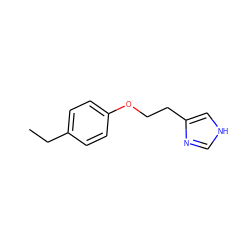 CCc1ccc(OCCc2c[nH]cn2)cc1 ZINC000013758842