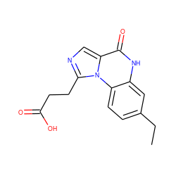 CCc1ccc2c(c1)[nH]c(=O)c1cnc(CCC(=O)O)n12 ZINC000201416901