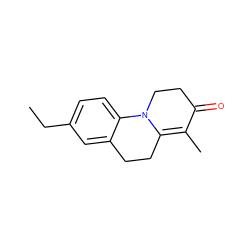 CCc1ccc2c(c1)CCC1=C(C)C(=O)CCN12 ZINC000013580712