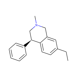 CCc1ccc2c(c1)CN(C)C[C@@H]2c1ccccc1 ZINC000033979439