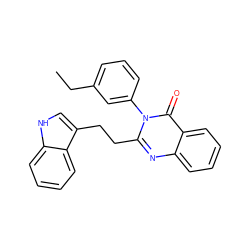 CCc1cccc(-n2c(CCc3c[nH]c4ccccc34)nc3ccccc3c2=O)c1 ZINC000013821517