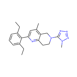 CCc1cccc(CC)c1-c1cc(C)c2c(n1)CCN(c1nnnn1C)C2 ZINC000146941050