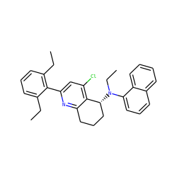 CCc1cccc(CC)c1-c1cc(Cl)c2c(n1)CCC[C@H]2N(CC)c1cccc2ccccc12 ZINC000029055074