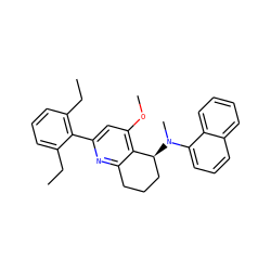CCc1cccc(CC)c1-c1cc(OC)c2c(n1)CCC[C@@H]2N(C)c1cccc2ccccc12 ZINC000029053609