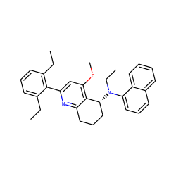 CCc1cccc(CC)c1-c1cc(OC)c2c(n1)CCC[C@H]2N(CC)c1cccc2ccccc12 ZINC000029053618