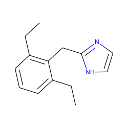 CCc1cccc(CC)c1Cc1ncc[nH]1 ZINC000095560192