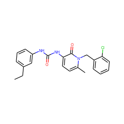 CCc1cccc(NC(=O)Nc2ccc(C)n(Cc3ccccc3Cl)c2=O)c1 ZINC000064746245