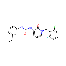 CCc1cccc(NC(=O)Nc2cccn(Cc3c(F)cccc3Cl)c2=O)c1 ZINC000064526384