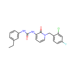 CCc1cccc(NC(=O)Nc2cccn(Cc3ccc(F)cc3Cl)c2=O)c1 ZINC000064527318