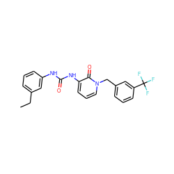 CCc1cccc(NC(=O)Nc2cccn(Cc3cccc(C(F)(F)F)c3)c2=O)c1 ZINC000064513947