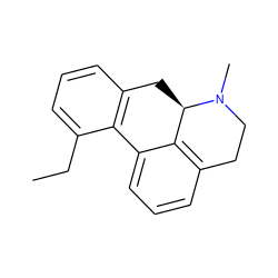 CCc1cccc2c1-c1cccc3c1[C@@H](C2)N(C)CC3 ZINC000013757616