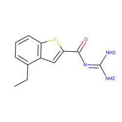 CCc1cccc2sc(C(=O)N=C(N)N)cc12 ZINC000028524670