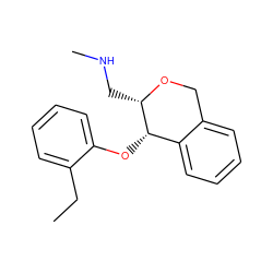 CCc1ccccc1O[C@H]1c2ccccc2CO[C@H]1CNC ZINC000040424384