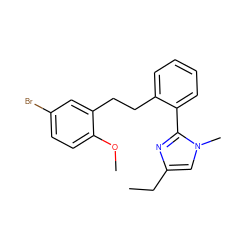 CCc1cn(C)c(-c2ccccc2CCc2cc(Br)ccc2OC)n1 ZINC000027203854