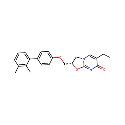 CCc1cn2c(nc1=O)O[C@H](COc1ccc(-c3cccc(C)c3C)cc1)C2 ZINC000150321221