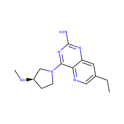 CCc1cnc2c(N3CC[C@@H](NC)C3)nc(N)nc2c1 ZINC000096269534