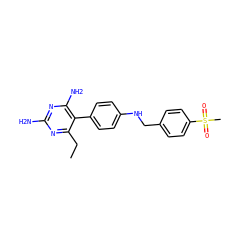 CCc1nc(N)nc(N)c1-c1ccc(NCc2ccc(S(C)(=O)=O)cc2)cc1 ZINC000013685933