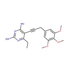 CCc1nc(N)nc(N)c1C#CCc1cc(OC)c(OC)c(OC)c1 ZINC000040423090