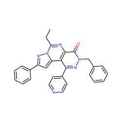 CCc1nc2c(=O)n(Cc3ccccc3)nc(-c3ccncc3)c2c2cc(-c3ccccc3)nn12 ZINC000064446668