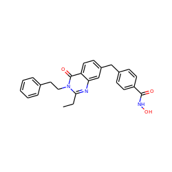 CCc1nc2cc(Cc3ccc(C(=O)NO)cc3)ccc2c(=O)n1CCc1ccccc1 ZINC000096934301