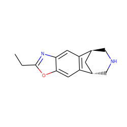 CCc1nc2cc3c(cc2o1)[C@H]1CNC[C@H]3C1 ZINC000100263949