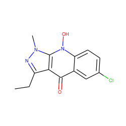 CCc1nn(C)c2c1c(=O)c1cc(Cl)ccc1n2O ZINC000014959866