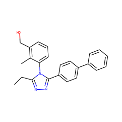 CCc1nnc(-c2ccc(-c3ccccc3)cc2)n1-c1cccc(CO)c1C ZINC000096283512