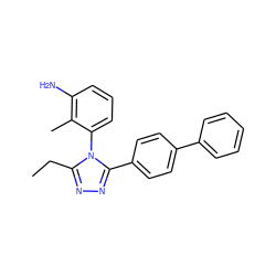 CCc1nnc(-c2ccc(-c3ccccc3)cc2)n1-c1cccc(N)c1C ZINC000096283515