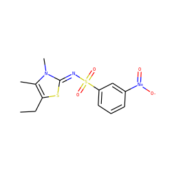 CCc1s/c(=N\S(=O)(=O)c2cccc([N+](=O)[O-])c2)n(C)c1C ZINC000014944848