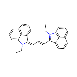 CCn1/c(=C/C=C/C2=[N+](CC)c3cccc4cccc2c34)c2cccc3cccc1c32 ZINC000032106028