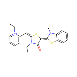 CCn1c(=O)/c(=C2\Sc3ccccc3N2C)s/c1=C/c1cccc[n+]1CC ZINC000004822136