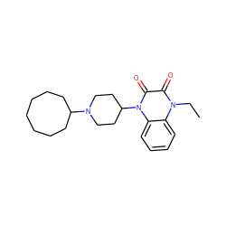 CCn1c(=O)c(=O)n(C2CCN(C3CCCCCCC3)CC2)c2ccccc21 ZINC000115714965