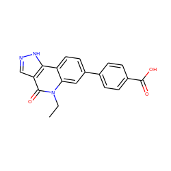 CCn1c(=O)c2cn[nH]c2c2ccc(-c3ccc(C(=O)O)cc3)cc21 ZINC000205011209