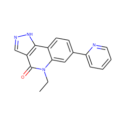 CCn1c(=O)c2cn[nH]c2c2ccc(-c3ccccn3)cc21 ZINC000204967229