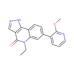 CCn1c(=O)c2cn[nH]c2c2ccc(-c3cccnc3OC)cc21 ZINC000205101004