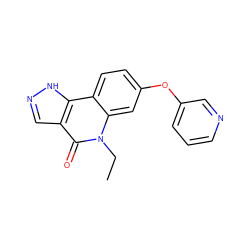 CCn1c(=O)c2cn[nH]c2c2ccc(Oc3cccnc3)cc21 ZINC000205102593