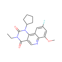 CCn1c(=O)c2cnc3c(OC)cc(F)cc3c2n(C2CCCC2)c1=O ZINC000117797984