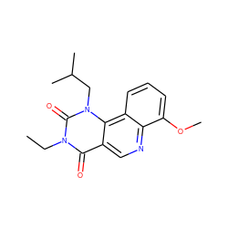 CCn1c(=O)c2cnc3c(OC)cccc3c2n(CC(C)C)c1=O ZINC000117790400