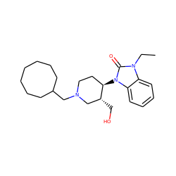 CCn1c(=O)n([C@@H]2CCN(CC3CCCCCCC3)C[C@H]2CO)c2ccccc21 ZINC000001483900