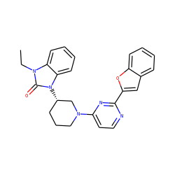 CCn1c(=O)n([C@H]2CCCN(c3ccnc(-c4cc5ccccc5o4)n3)C2)c2ccccc21 ZINC000071318543