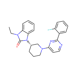 CCn1c(=O)n([C@H]2CCCN(c3ccnc(-c4ccccc4F)n3)C2)c2ccccc21 ZINC000071329212