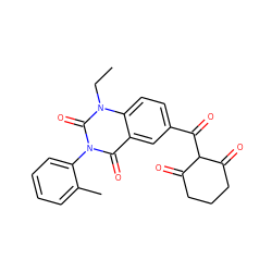 CCn1c(=O)n(-c2ccccc2C)c(=O)c2cc(C(=O)C3C(=O)CCCC3=O)ccc21 ZINC001772626168