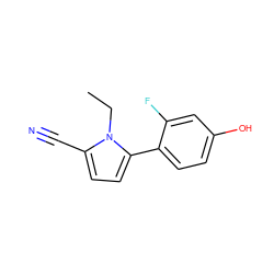 CCn1c(C#N)ccc1-c1ccc(O)cc1F ZINC001772613195