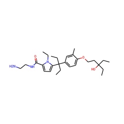 CCn1c(C(=O)NCCN)ccc1C(CC)(CC)c1ccc(OCCC(O)(CC)CC)c(C)c1 ZINC001772636890