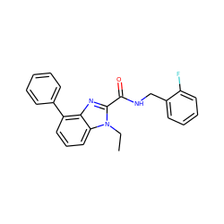 CCn1c(C(=O)NCc2ccccc2F)nc2c(-c3ccccc3)cccc21 ZINC000103268358