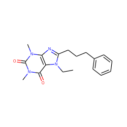 CCn1c(CCCc2ccccc2)nc2c1c(=O)n(C)c(=O)n2C ZINC000169699058