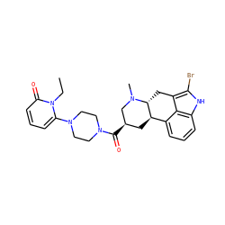 CCn1c(N2CCN(C(=O)[C@@H]3C[C@@H]4c5cccc6[nH]c(Br)c(c56)C[C@H]4N(C)C3)CC2)cccc1=O ZINC000029038702