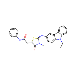 CCn1c2ccccc2c2cc(/N=C3/S[C@@H](CC(=O)Nc4ccccc4)C(=O)N3C)ccc21 ZINC000061878139